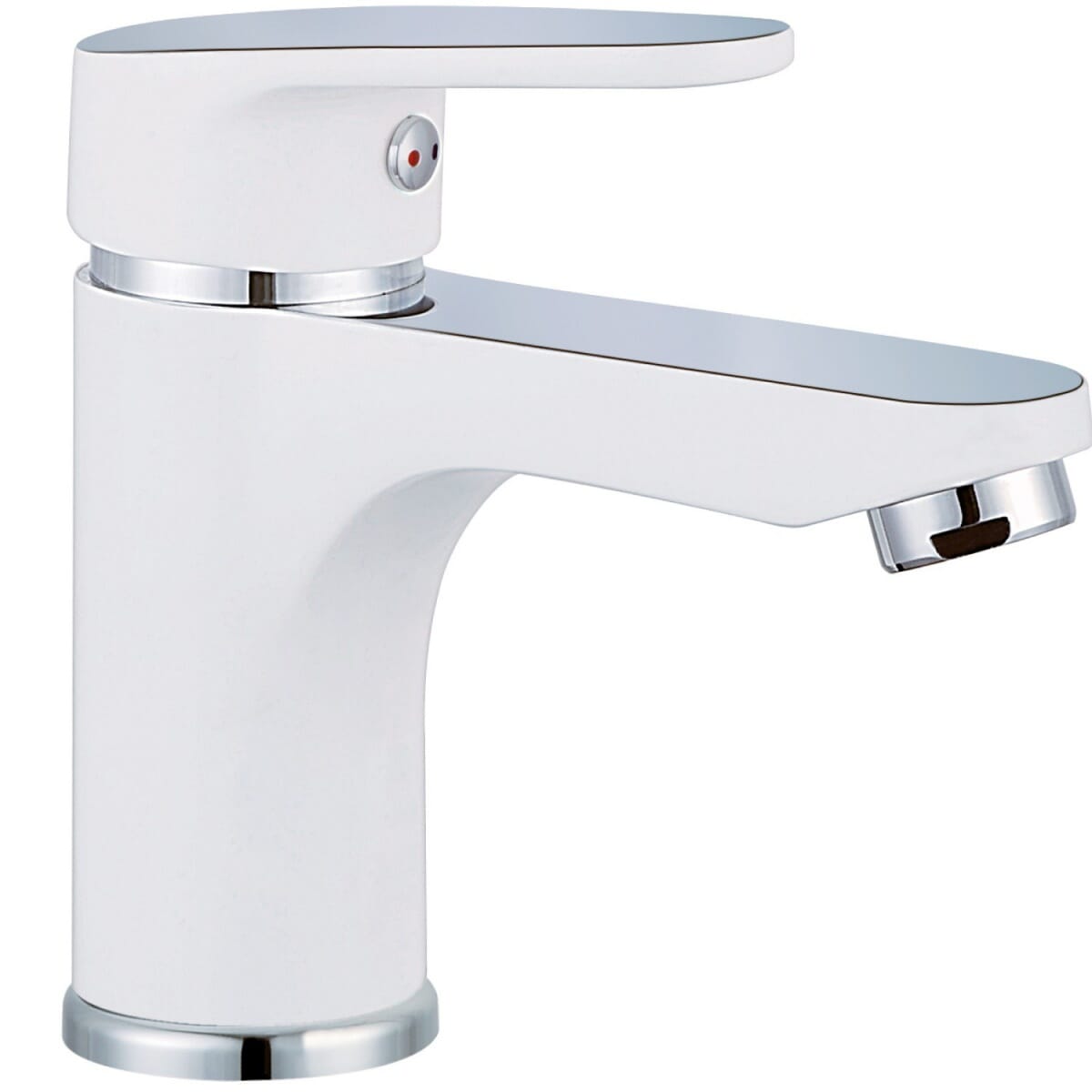 Wastafelkraan WHITE Eengreepsmengkraan Chroom Wit