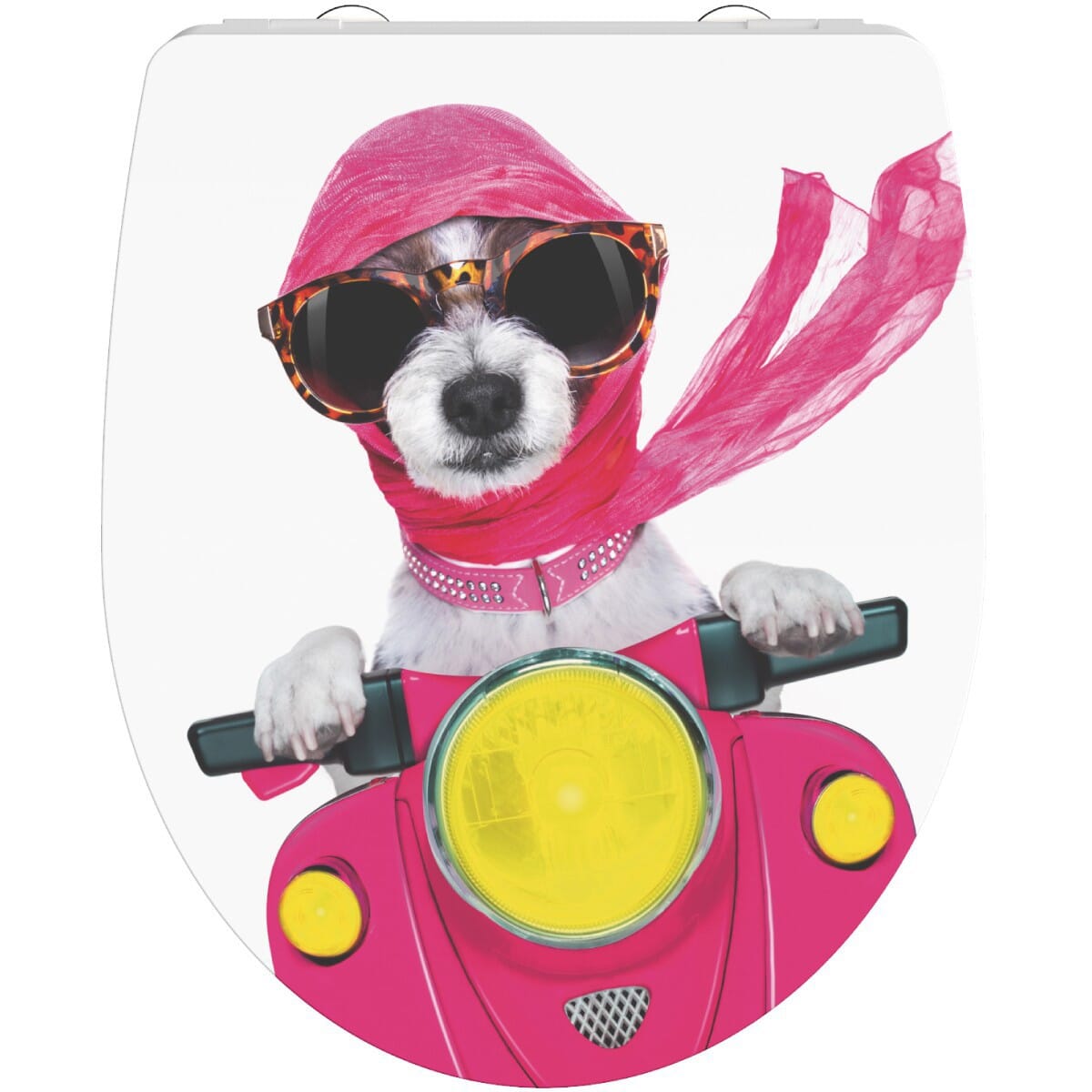Toiletzitting DOG IN PINK Duroplast High Gloss