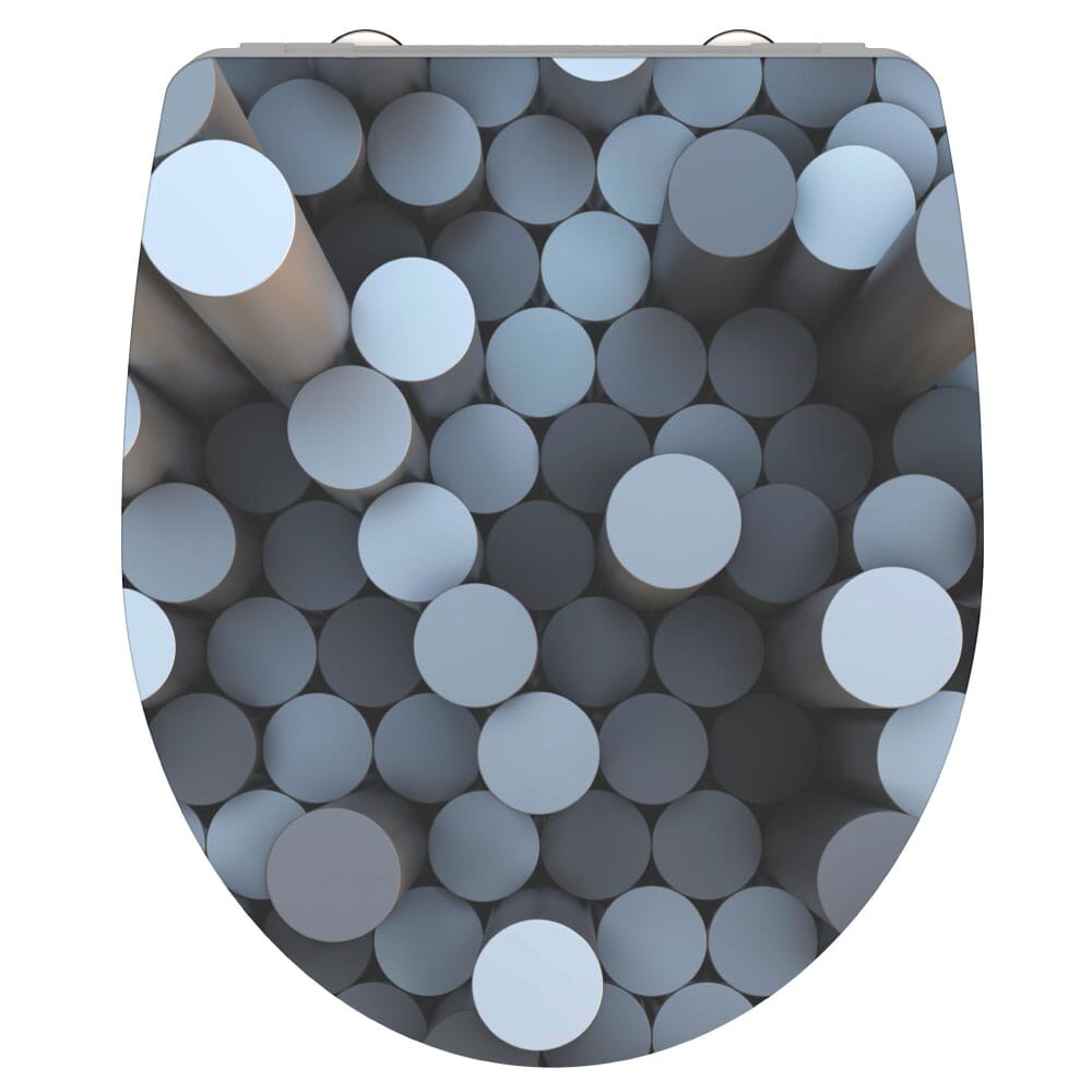 Toiletzitting ROUNDED TUBES Duroplast High Gloss